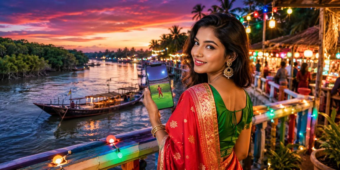সুন্দরবনের সৈকতে বাংলাদেশি ক্রিকেট বেটিং উপভোগ করছেন একজন খেলোয়াড়